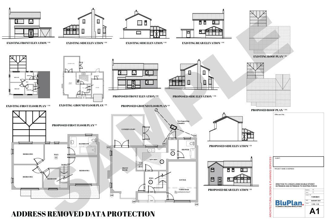 Double Storey Side or Rear Extension Plans